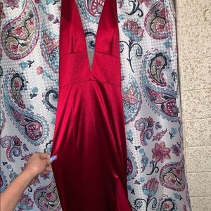 Sherri Hill Silky Red Dress